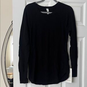 lululemon athletica Black Long-Sleeve Crew Pullover
